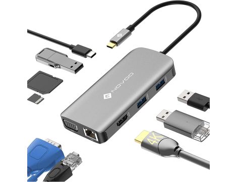 NOVOO USB C Hub Adapter 9 w 1 - 2