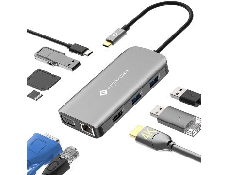 NOVOO USB C Hub Adapter 9 w 1