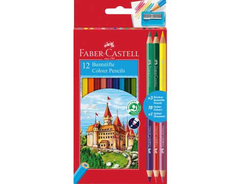 Kredki ołówkowe FABER CASTELL ZAMEK 12kol+3kol