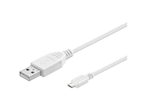 Kabel Połączeniowy High Speed USB Micro USB 5m Biały - 2