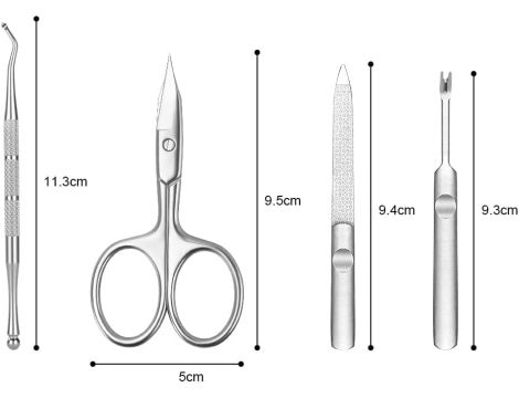 Nożyczki Do Paznokci Zestaw 4 szt URAQT - 3