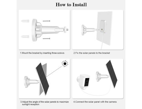 Panel Słoneczny 6W Na Zewnątrz 5V IP65 Kabel 3m + Przejściówka USB C - 5