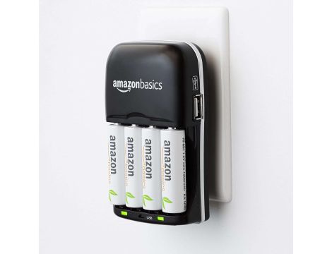 Ładowarka do akumulatorków baterii Amazon Basic 4 AA, AAA, USB - 3