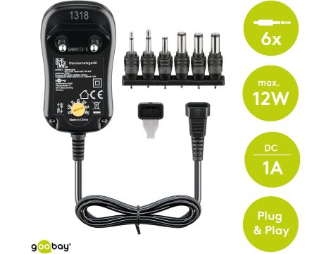 GOOBAY ADAPTER ZASILACZ UNIWERSALNY 3V-12V - 2