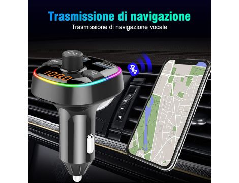 Transmiter Samochodowy Bluetooth FM ŁADOWARKA USB - 5