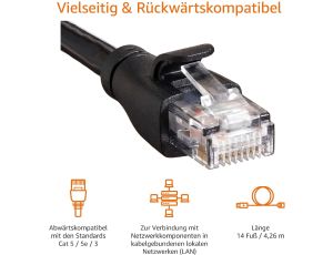 Ethernet Kabel Sieciowy RJ45 Cat6 AmazonBasics 4,3m - image 2