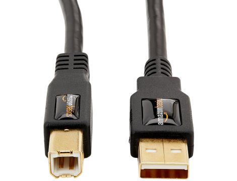 Kabel do Drukarki USB 2.0 Wtyczka A na Wtyk B 4,8 m Czarny AmazonBasics - 2