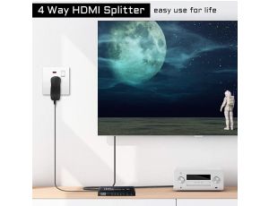 HDMI Splitter 3D 4K 1080P Full HD do HDTV Czarny - image 2