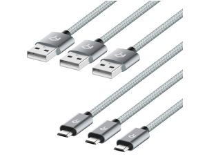 Kabel Micro USB Nylonowy Pleciony Przewód Do Ładowania 3-pak - image 2