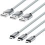 Kabel Micro USB Nylonowy Pleciony Przewód Do Ładowania 3-pak - 2