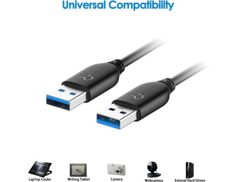 Kabel USB 3.0 Typu A 1.8 m Czarny - 6