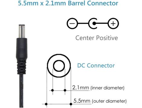 Zestaw 2 Adapterów Do Ładowania DC 6 V 1 A 1000 mA Wtyczka 5,5 mm x 2,1 mm - 6