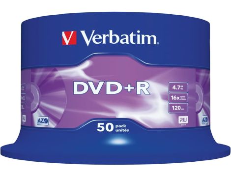 Verbatim DVD+R Matt Silver 4.7GB 16x  50-pack - 2