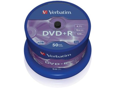 Verbatim DVD+R Matt Silver 4.7GB 16x  50-pack - 3