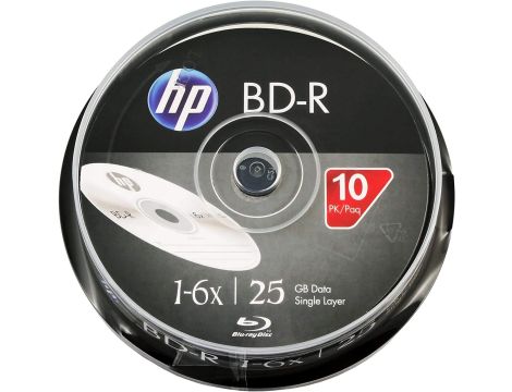 HP BD-R 6x dyski Blu-Ray 25 GB - 10 Sztuk