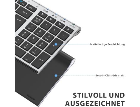 Bezprzewodowa Klawiatura Bluetooth Z 3 Kanałami iClever QWERTZ - 4