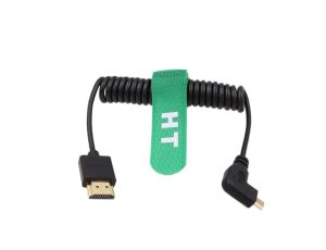 Micro HDMI 4K 60Hz 8K Spiralny Kabel HDMI 30cm Prawy kąt do prostego - image 2