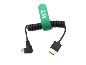 Micro HDMI 4K 60Hz 8K Spiralny Kabel HDMI 30cm Prawy kąt do prostego