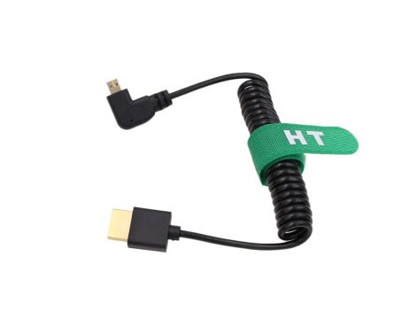 Micro HDMI 4K 60Hz 8K Spiralny Kabel HDMI 30cm Prawy kąt do prostego - 5