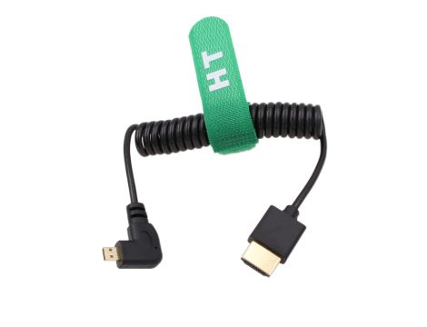 Micro HDMI 4K 60Hz 8K Spiralny Kabel HDMI 30cm Prawy kąt do prostego