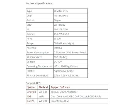 DollaTek V1.5 Bluetooth WiFi skaner samochodowy OBDII narzędzie diagnostycz - 7