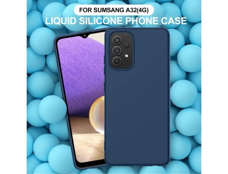 Silikonowe Etui Do Samsung Galaxy A32 + Szkło Do Ekranu Kolor Niebieski - 6