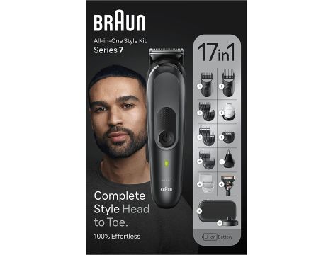 Braun Series 7 Zestaw Do Stylizacji 17 w 1 Maszynka Trymer Do Brody Włosów - 7