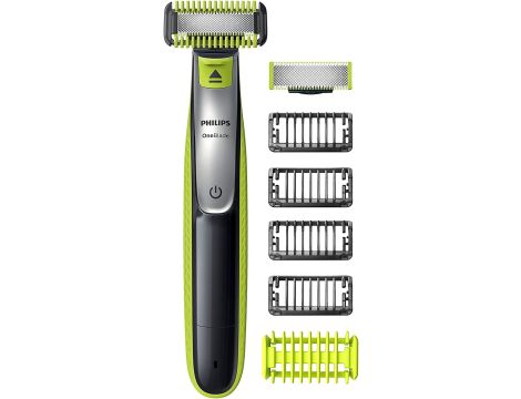 GOLARKA TRYMER DO TWARZY I CIAŁA PHILIPS ONEBLADE QP2630/30 4 NASADKI - 7