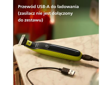 Golarka Philips One Blade Face Z Nasadką Do Przycinania 5w1 + Miękkie Etui - 5