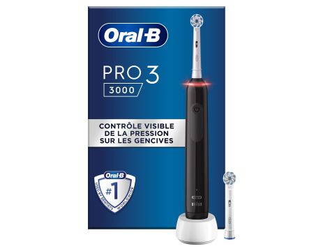 Oral-B Pro Series 3 3000 Szczoteczka Elektryczna Do Zębów BLACK +2 KOŃCÓWKI