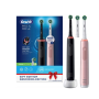 Oral-B Pro 3 3900 DUO 2 Szczoteczki +3 Końcówki DWUPAK róż/czerń - 4