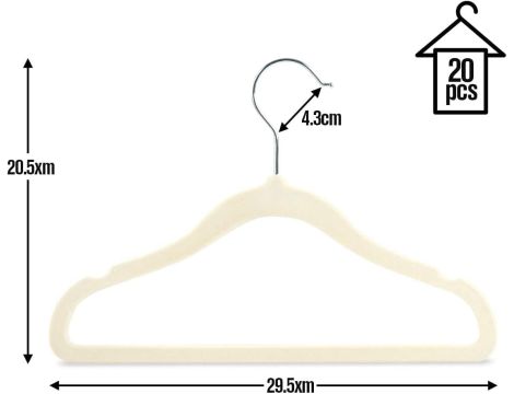 ilauke 20 Sztuk Aksamitnych Wieszaków Dla Dzieci Antypoślizgowe Ultracienki - 6