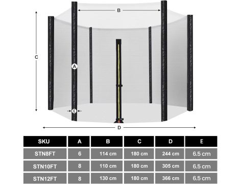Siatka Zabezpieczająca Do Trampoliny Ø244 Ogrągła Siatka Ochronna - 4