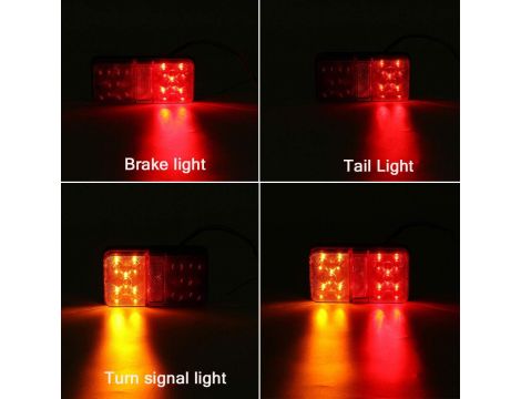 Tylne Światła LED 12 V Światła Do Przyczep  Uniwersalne 2 Szt - 3