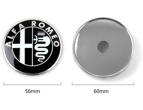 Dekielki Na Felgi Samochodowe + Emblemat Kompatybilny Alfa Romeo 4szt 60 mm - 4