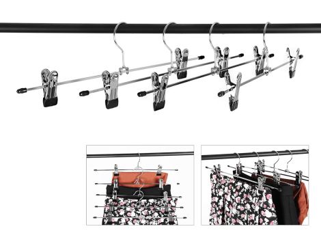 Wieszaki Na Spodnie Wykonany Z Metalu Wieszak Na Ubrania 31cm Zestaw 20 szt - 3