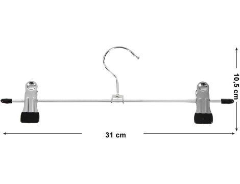 Wieszaki Na Spodnie Wykonany Z Metalu Wieszak Na Ubrania 31cm Zestaw 20 szt - 5