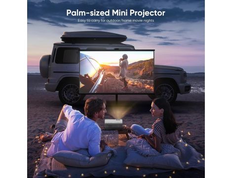 PRZENOŚNY MINI PROJEKTOR RZUTNIK LED IOS MIRACAST 1080P WIFI BLUETOOTH 5G - 6