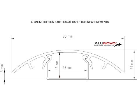 Maskownica Listwa Kablowa Alunovo 100cm - 3