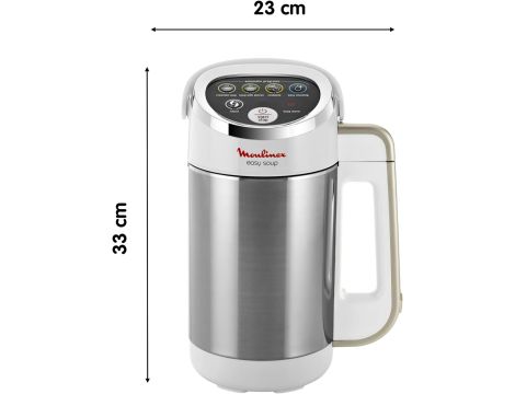 Moulinex Zupowar Blender Grzewczy Smothie 1000W 1,2l Srebrny 5 Programów - 6