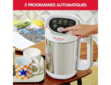 Moulinex Zupowar Blender Grzewczy Smothie 1000W 1,2l Srebrny 5 Programów - 3