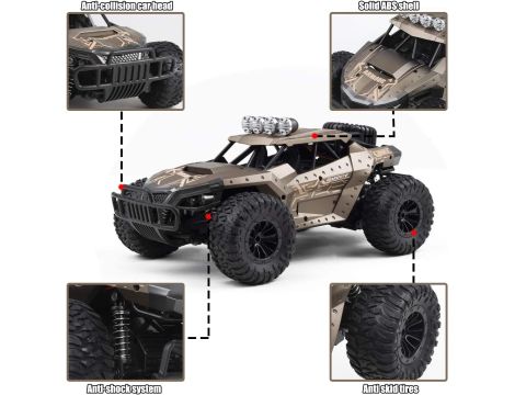 Zdalnie Sterowany Samochód 1/16 Rc Auto Offroad 20 km/h 2x Akumulator - 3