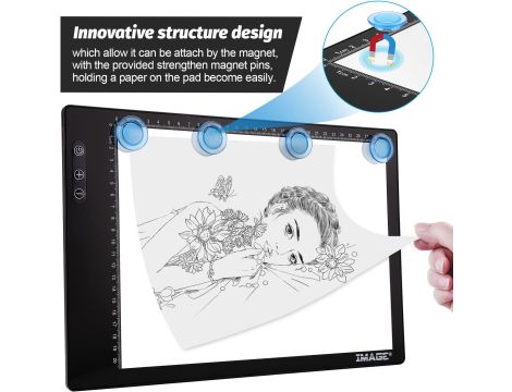Podkładka LED A4 Do Projektowania i Szkicowania Ładowalna Magnetyczna - 5