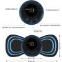 Bezprzewodowy Samoprzylepny Masażer EMS + 4 Podkładki Do Masażu Mini Masaż - 3